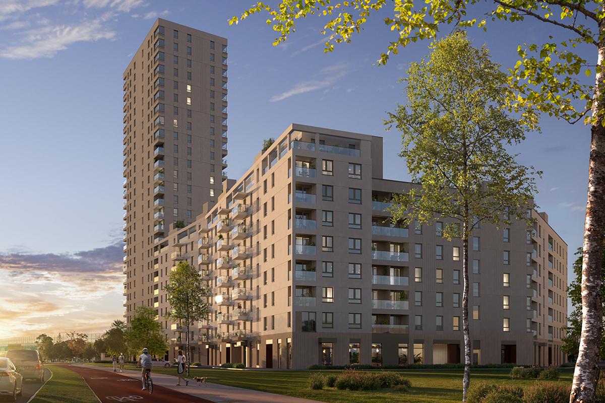 Na warszawskim Gocławiu wyrośnie Mocha Tower. 25 pięter i gniazdo sokoła