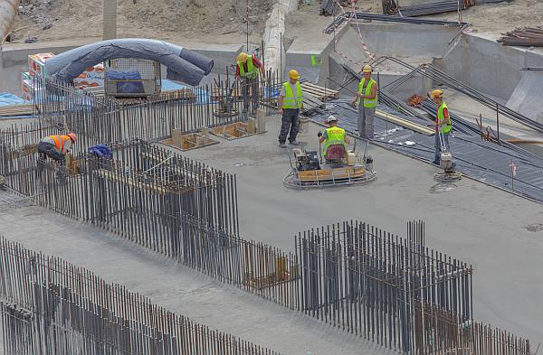 Betonowanie na budowie Warsaw Spire