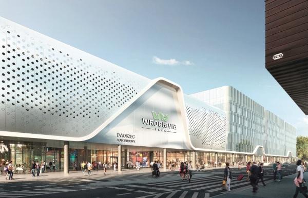 Prace wykończeniowe na budowie Wroclavii