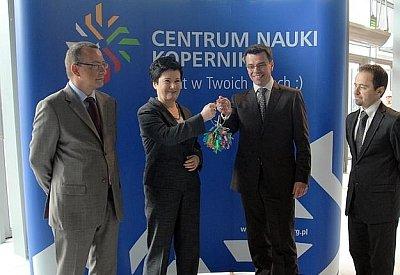 Przekazanie kluczy do Centrum Nauki Kopernik w Warszawie