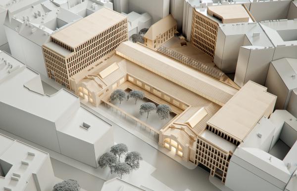 15 tys. mkw. dla biur, 6 tys. dla handlu. Hala Koszyki w budowie