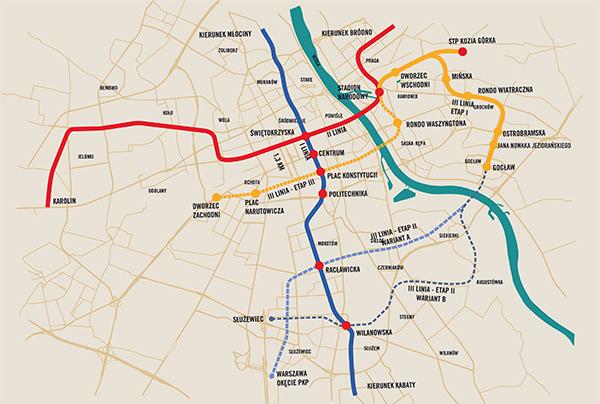 Trzecia linia metra w Warszawie. Miasto przygotowuje się do budowy