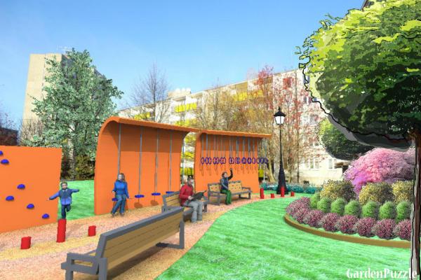 Strelicja królewska wpisana w przestrzeń