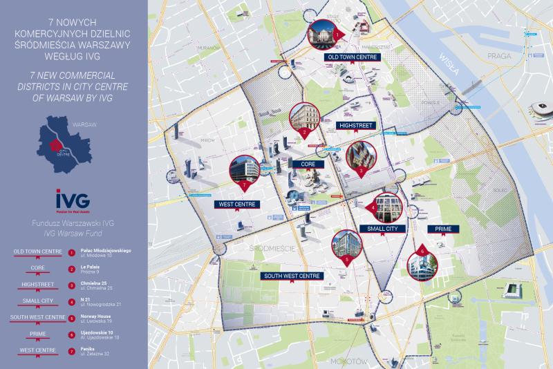 IVG: Śródmieście Warszawy to 7 zróżnicowanych dzielnic komercyjnych